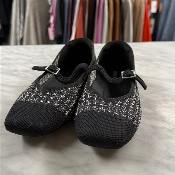 VIVAIA Square Toe Margot Mary Jane in Black and White Size 40/US9 - Picture 4 of 10